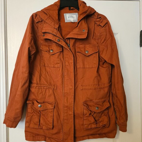 Market & Spruce Burnt Orange Women's Utility Jacket Size M - Picture 1 of 4